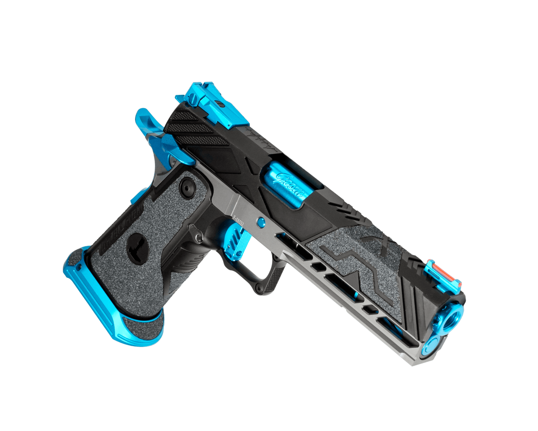 Bang Bang 訂製版 Dr Black 鋁合金滑套 Type X Hi-capa 5.1 GBBP - 水藍色 - Bang Bang Airsoft