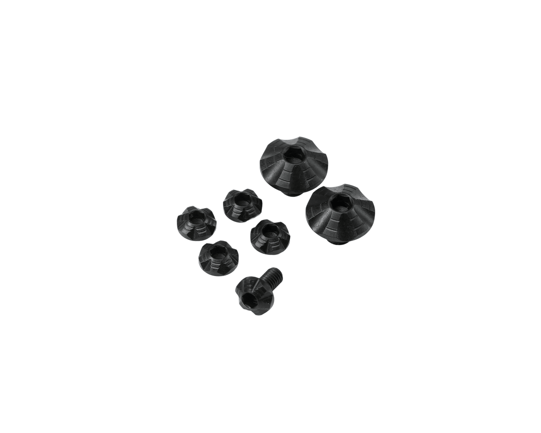Dr. Black Stainless Steel Custom Grip Screw Set for Aluminum Grip (7pcs) -Type A - Bang Bang Airsoft