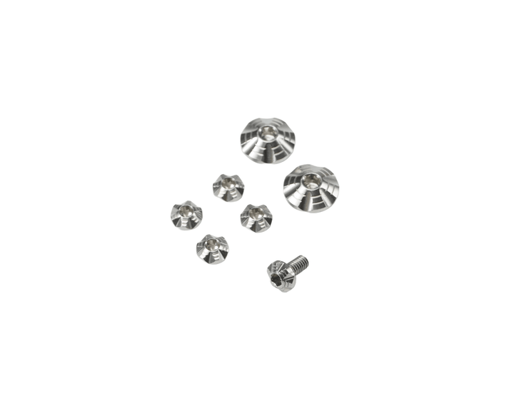 Dr. Black Stainless Steel Custom Grip Screw Set for Aluminum Grip (7pcs) -Type A - Bang Bang Airsoft