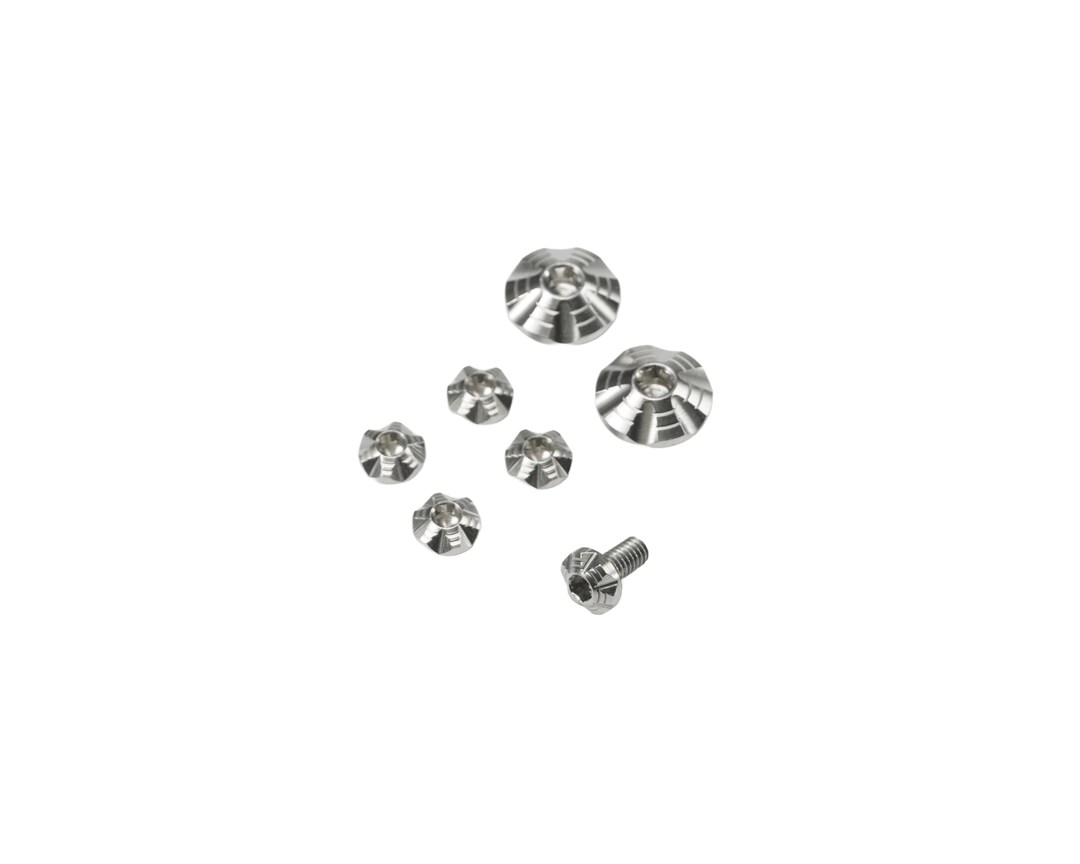 Dr. Black Stainless Steel Custom Grip Screw Set for Aluminum Grip (7pcs) -Type A - Bang Bang Airsoft