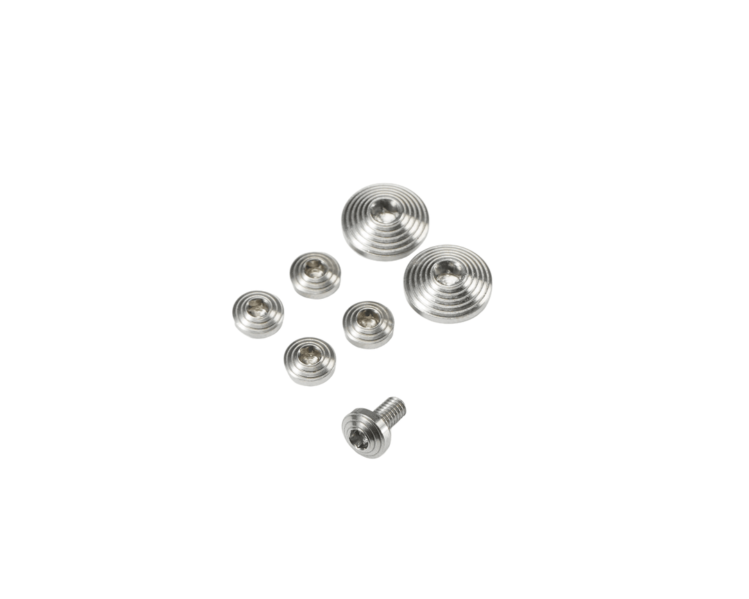 Dr. Black Stainless Steel Custom Grip Screw Set for Aluminum Grip (7pcs) -Type C - Bang Bang Airsoft